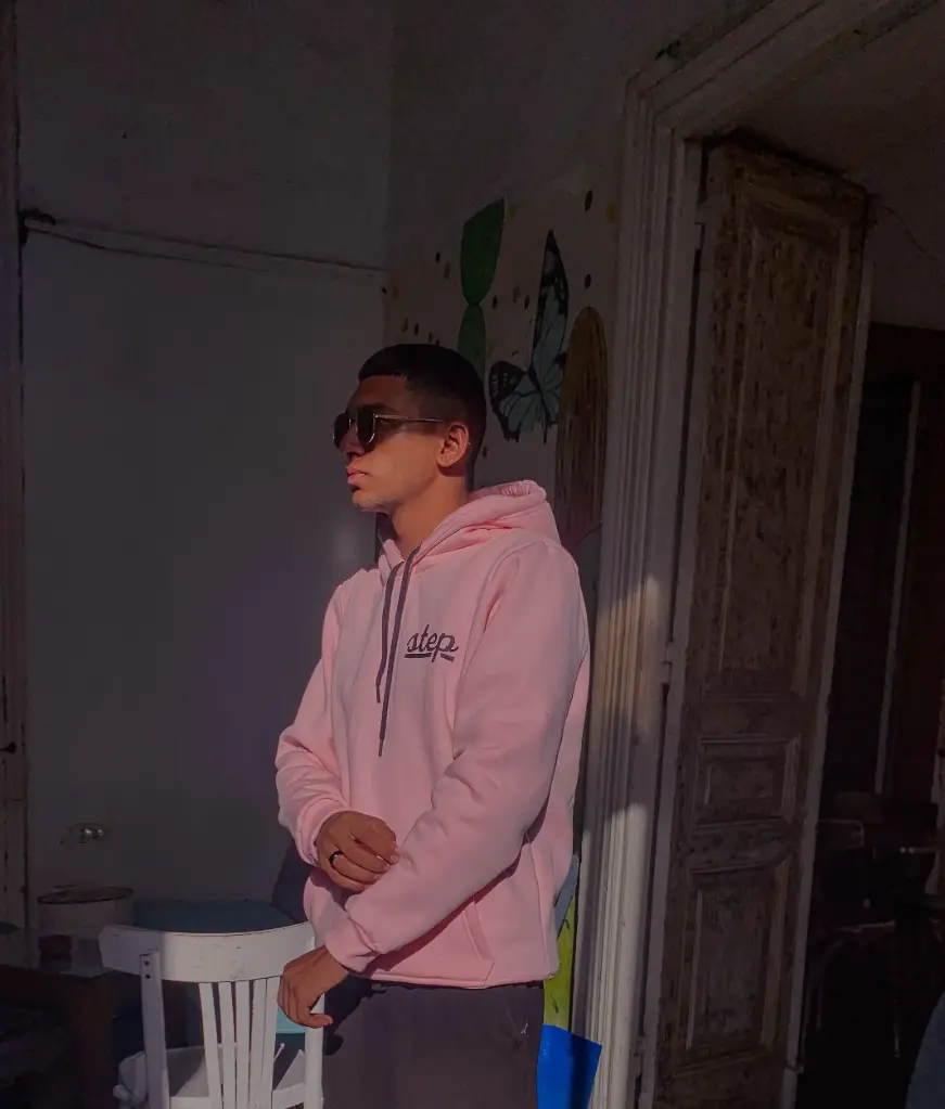 Embroidered Pink Hoodie