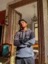 "Moonlit Wanderer" Dark Grey Hoodie